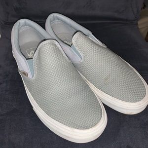 Gray Waffle Pattern Vans